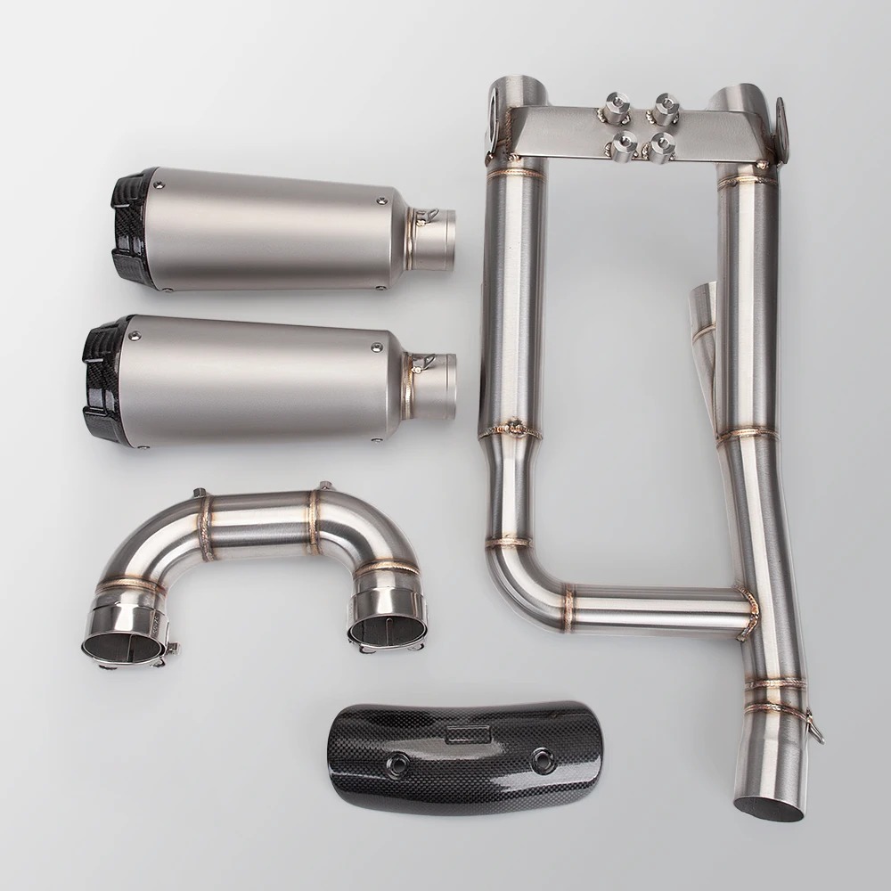High-Performance Stainless Steel Exhaust Pipe for ZX-25R ZX 25R ZX5R Racing Dual Outlet Straight Entire Section New Condition